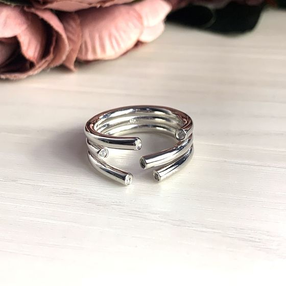 Silver ring without stones