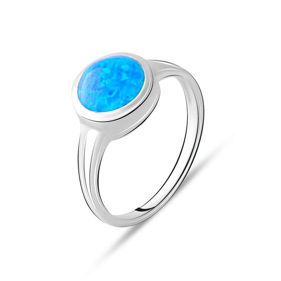 Silver ring with opal 0.8ct
