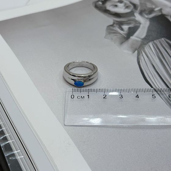 Silver ring with opal 0.2ct