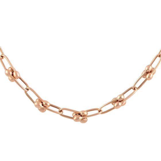 A gold necklace without stones