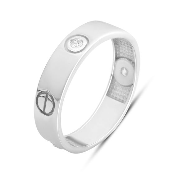 Silver Ring with Fianites