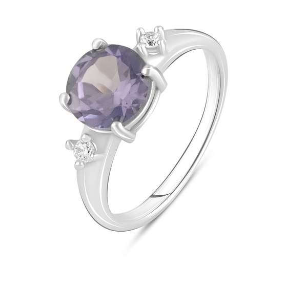 Silver ring with a 2.394-carat alexandrite