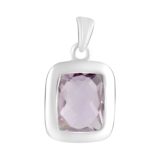 Silver pendant with amethyst