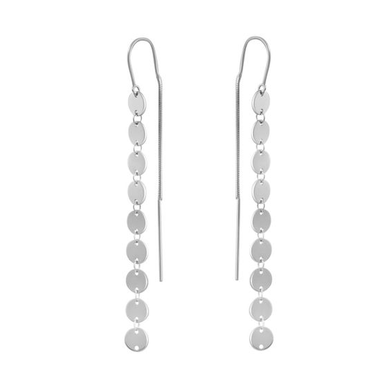 Silver earrings without stones