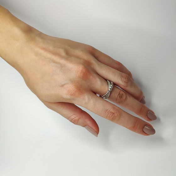 Silver Ring with Fianites
