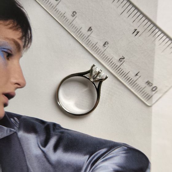 Silver Ring with Fianites