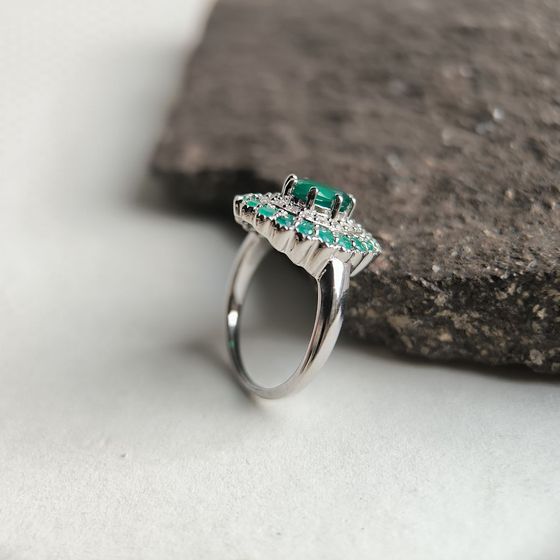 Серебряное кольцо с агатом 2.228ct
