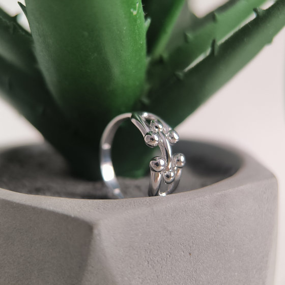 Silver ring without stones