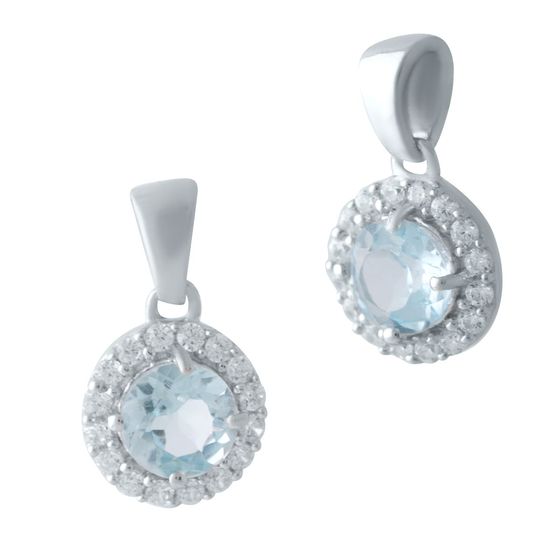 Silver pendant with a 0.828-carat topaz