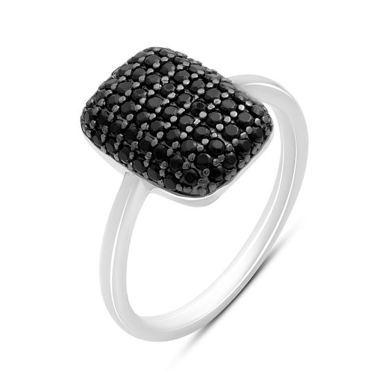 Silver ring with cubic zirconia
