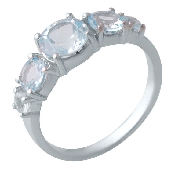 Silver ring with a 3.1-carat topaz