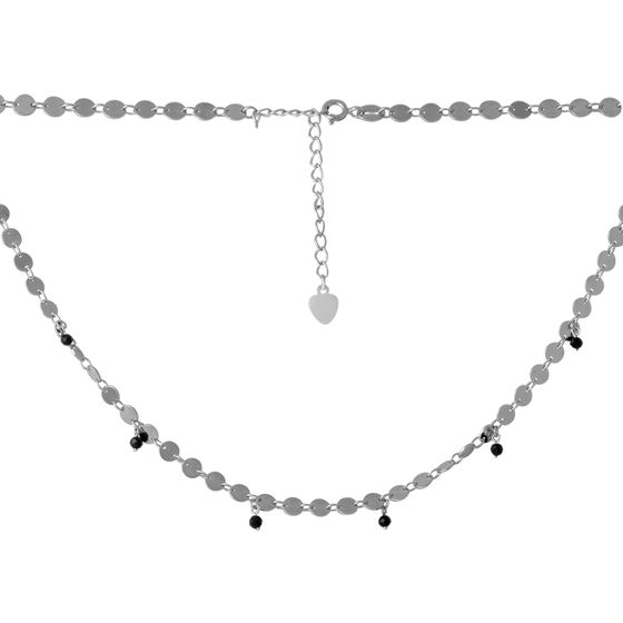 Silver necklace with spinel