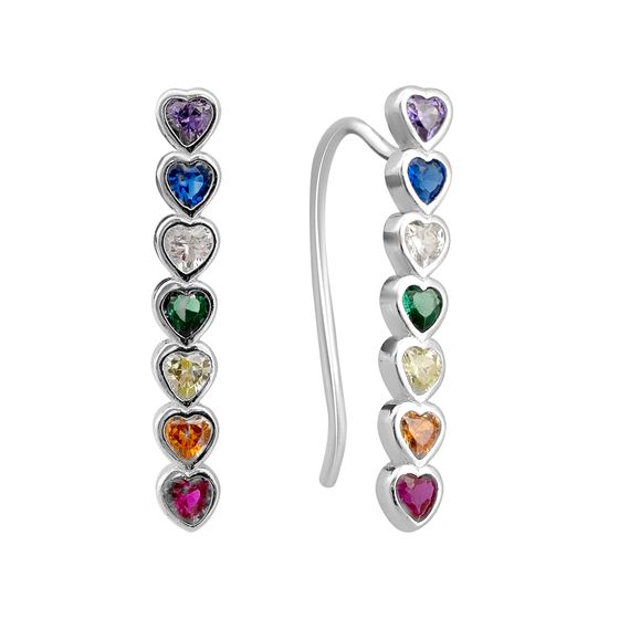 Silver Earrings with Fianites