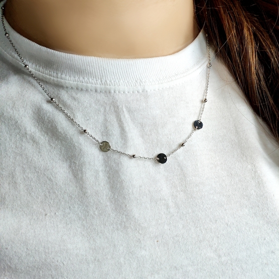 Silver necklace without stones