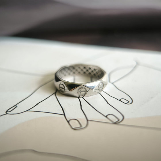 Silver ring without stones
