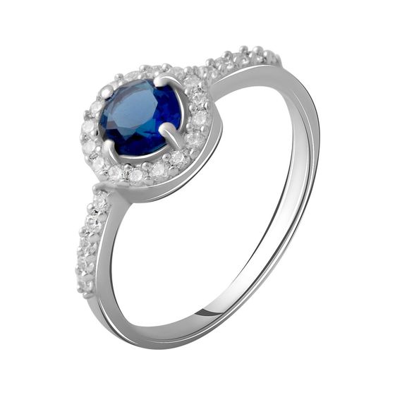 Silver ring with sapphire nano 0.748ct