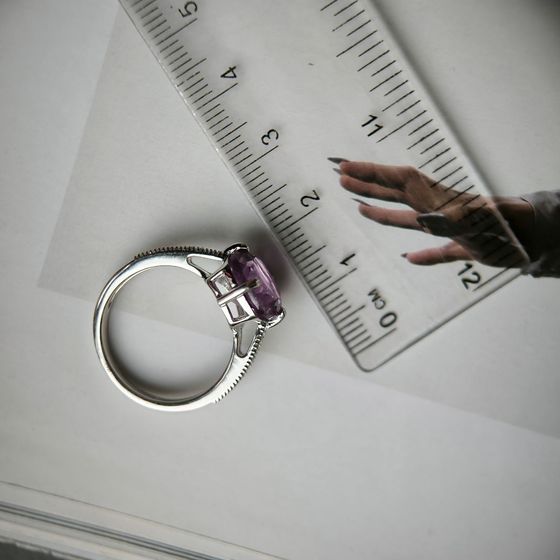Серебряное кольцо с александритом 5.378ct
