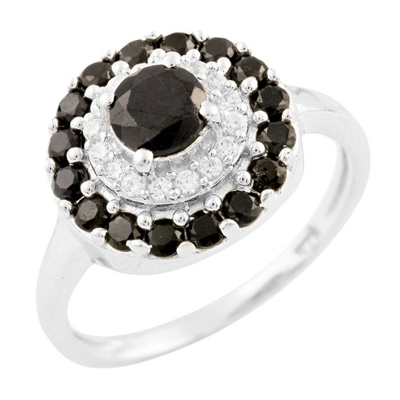 Silver ring with sapphire 1.553ct