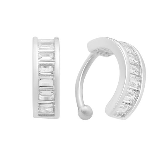 Silver earrings with cubic zirconia