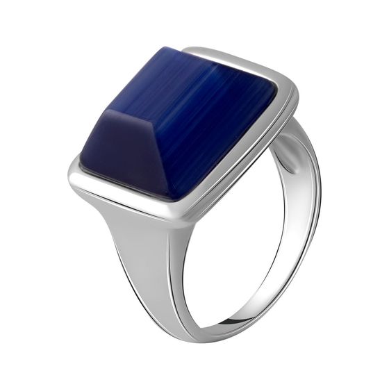 Silver cat's eye ring