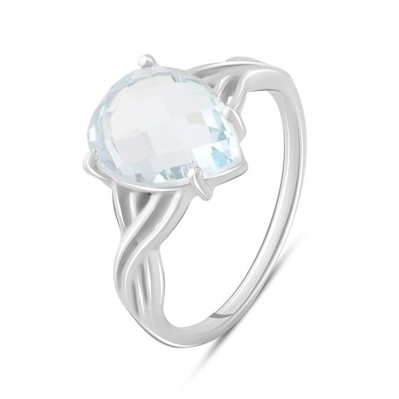 Silver ring with a 8.094-carat topaz