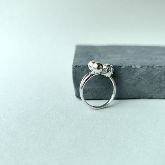 Silver ring without stones