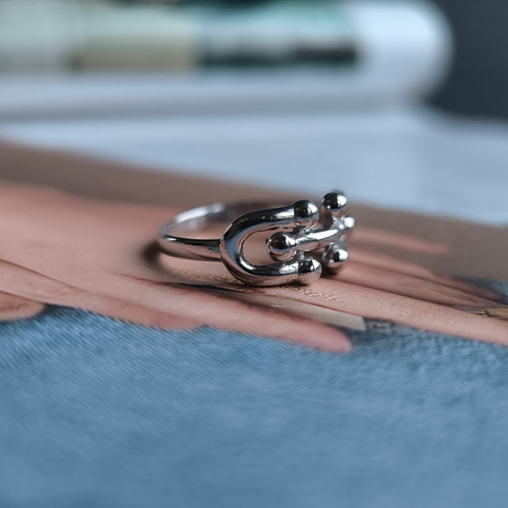 Silver ring without stones