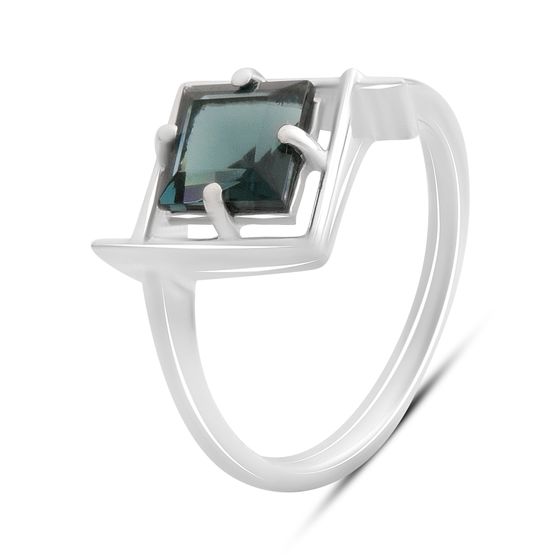 Серебряное кольцо с топазом Лондон Блю 1.5ct