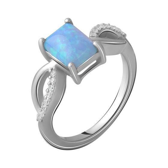 Silver ring with opal 0.951ct