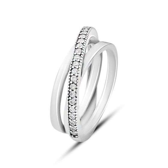 Silver Ring with Fianites