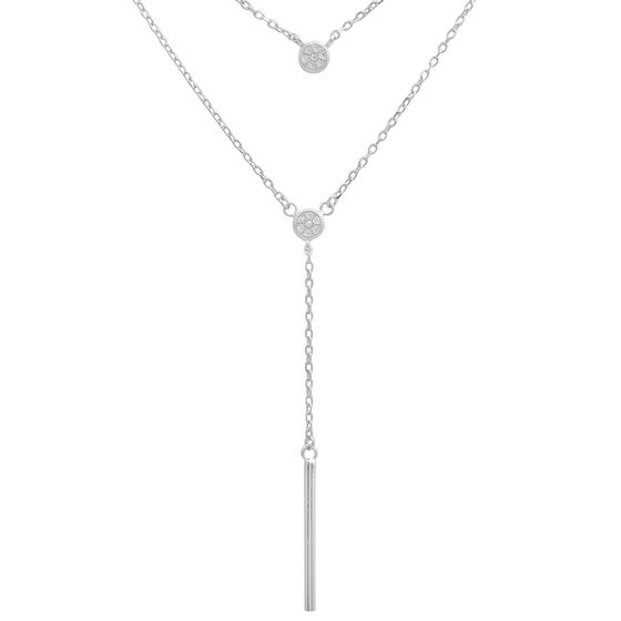 Серебряное колье с фианитами