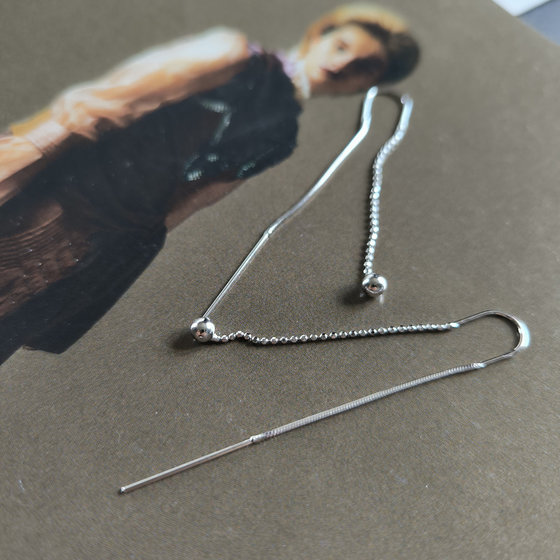 Silver earrings without stones