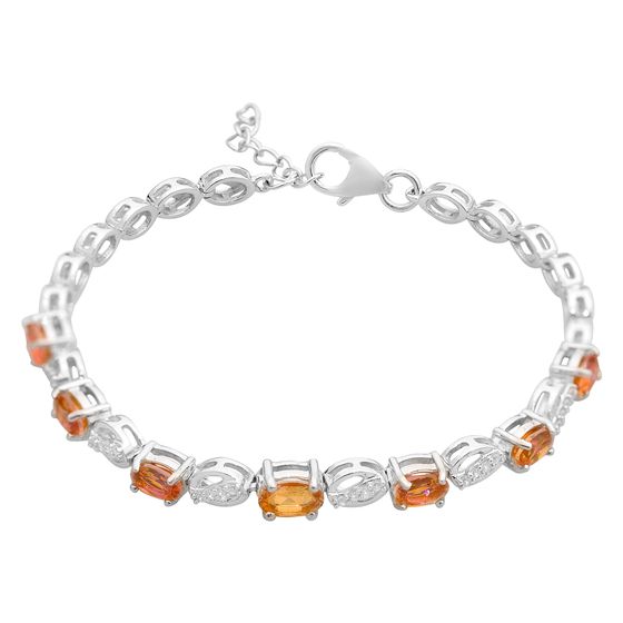 Silver bracelet with gold quartz 3.46ct