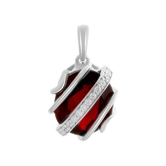 Серебряная подвеска с гранатом 3.993ct