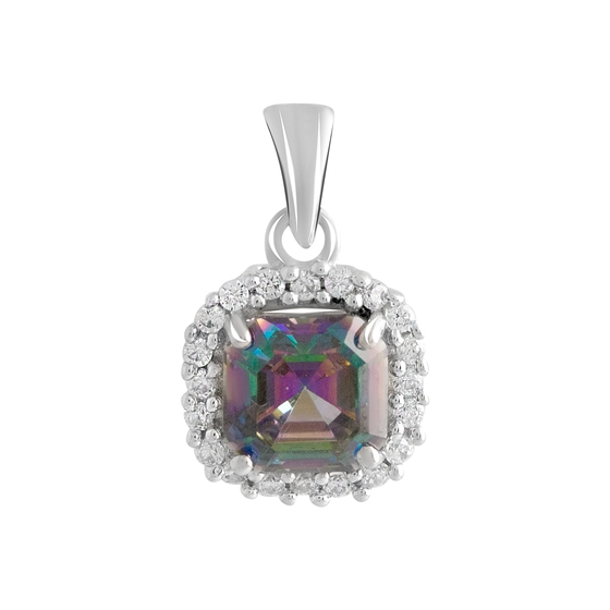 Silver pendant with mystic topaz 3.19ct
