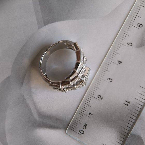 Silver Ring with Fianites