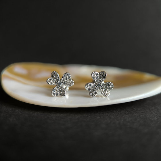 Silver Earrings with Cubic Zirconia