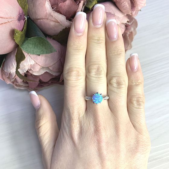 Серебряное кольцо с опалом 0.896ct