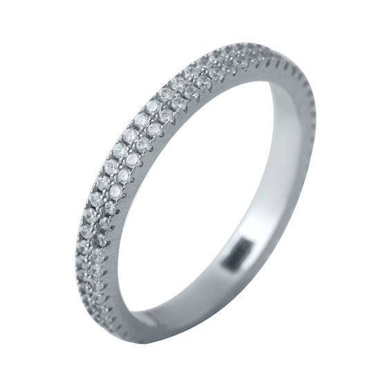 Серебряное кольцо с фианитами