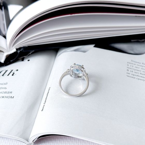 Silver ring with topaz 3.637ct