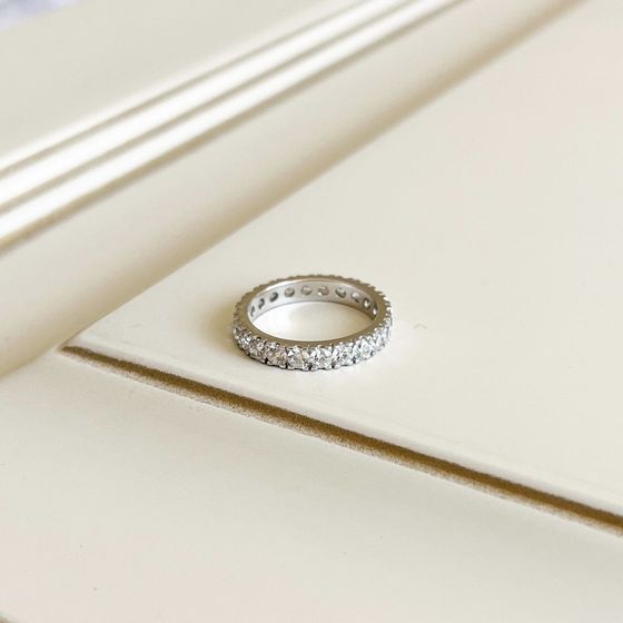 5.5ct Gold Ring with Fianites