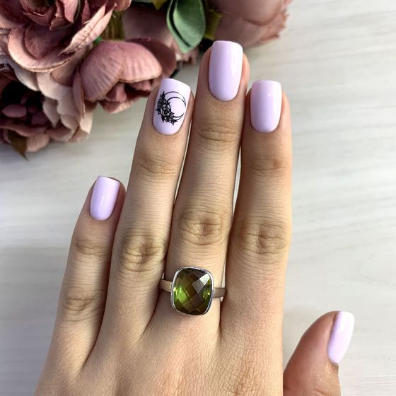 Silver ring with sultanite 4.993ct