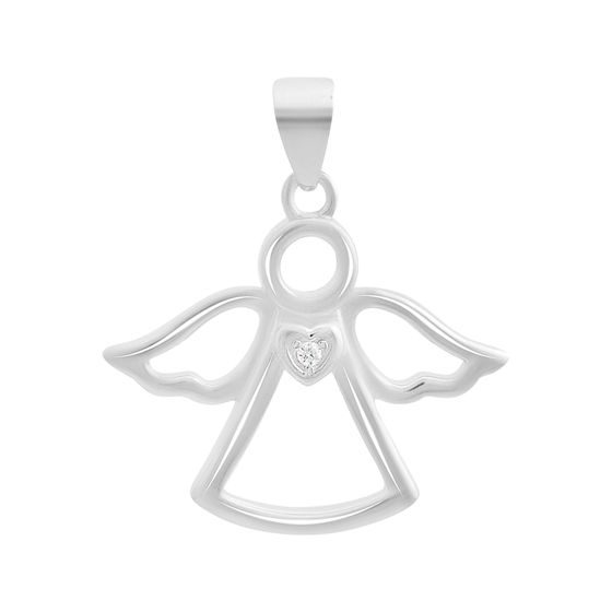 Silver pendant with phianites