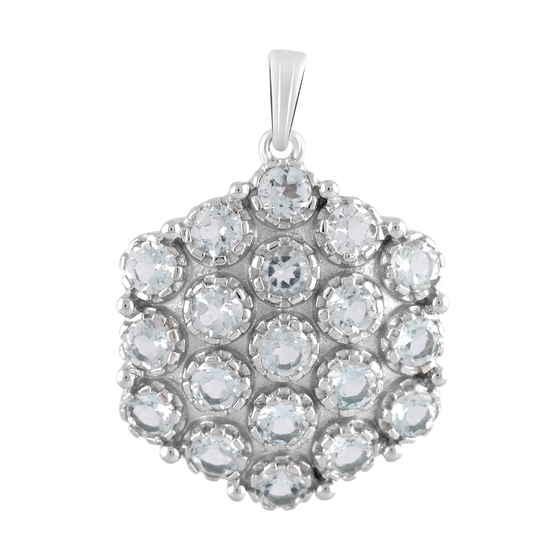 Silver pendant with topaz 6.02ct