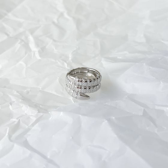 Silver Ring with Fianites