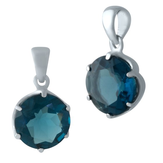 Срібна підвіска з топазом Лондон Блю 2.213ct