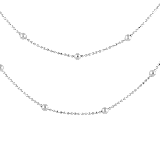 Silver necklace without stones