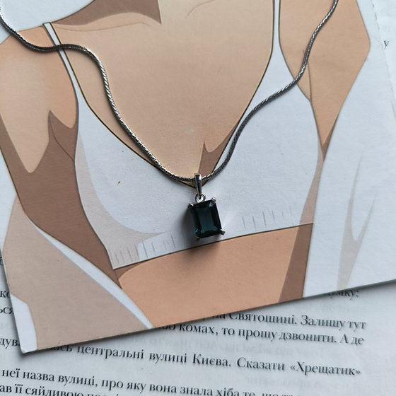 Серебряная подвеска с топазом Лондон Блю 1.358ct