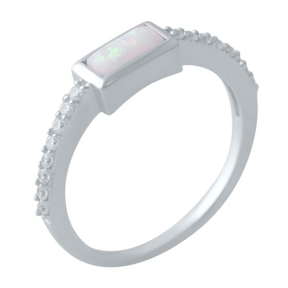 Silver ring with opal 0.373ct