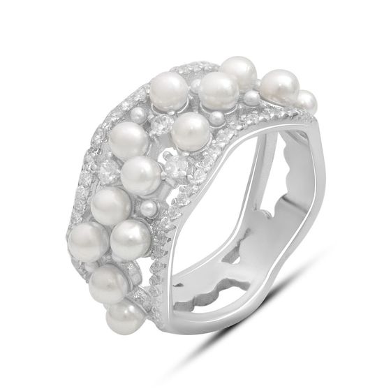 Серебряное кольцо с жемчугом 2.5ct